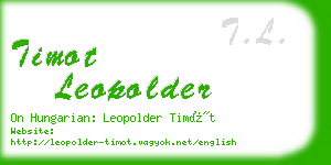 timot leopolder business card